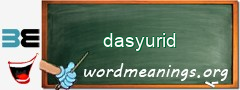 WordMeaning blackboard for dasyurid